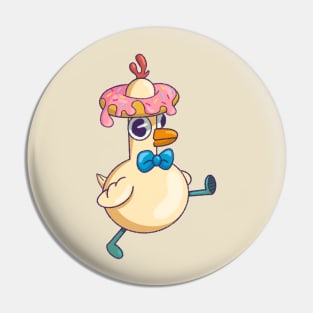 Chicken with a donut hat Pin