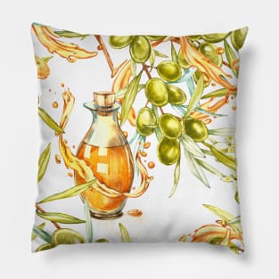 Olives pattern texture Pillow