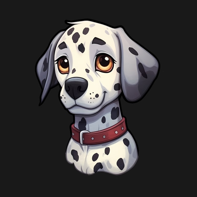 Cute Anime Dalmatian dog by Brilliant Tee Shop