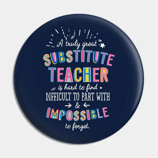 A truly Great Substitute Teacher Gift - Impossible to forget Pin by BetterManufaktur