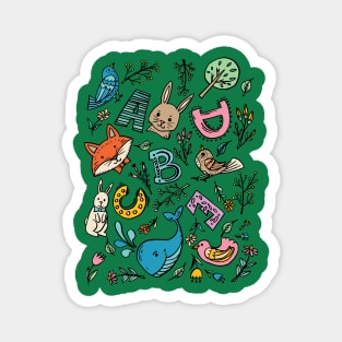 Forest Friends ABC Magnet