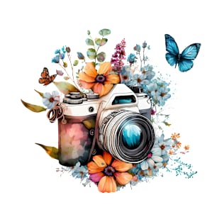 Spring Floral Camera T-Shirt