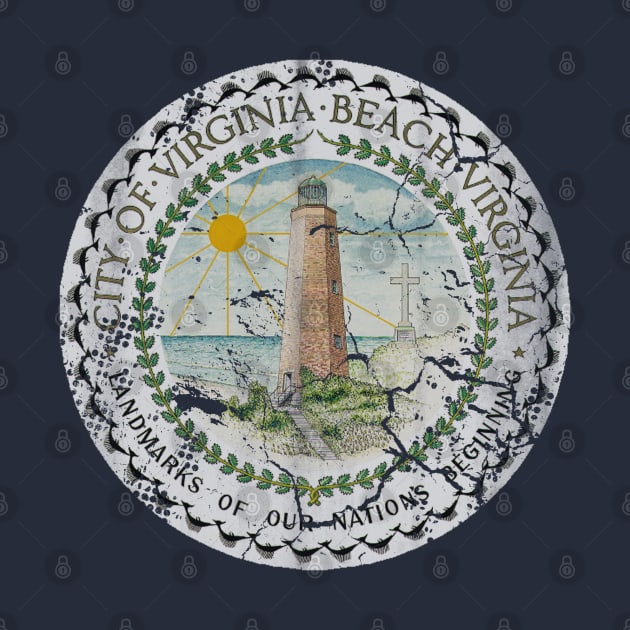 Virginia Beach Flag Vintage Fade by E