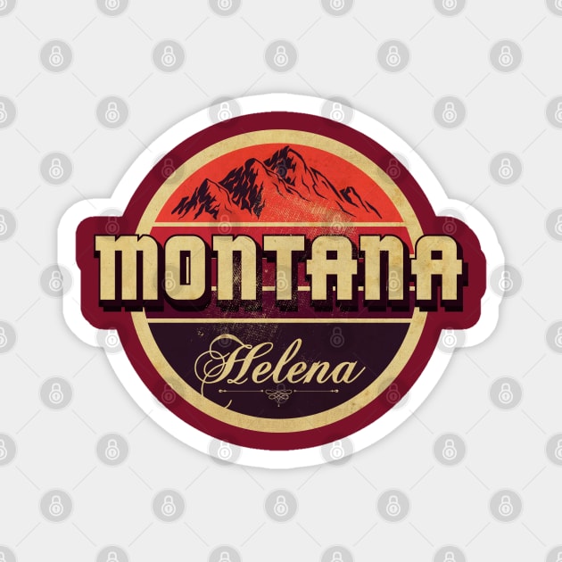 Montana State Vintage Magnet by CTShirts