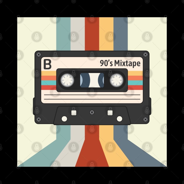 Vintage cassette tape by Kusumaillustration