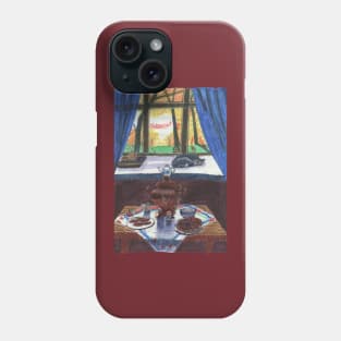 Peaceful Sunset with Tea and Pie Phone Case