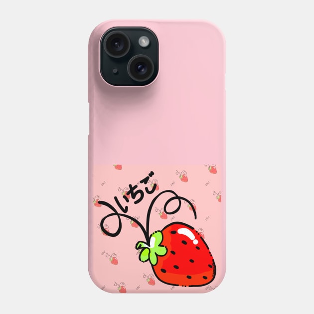 Ichigo = Strawberry Phone Case by mishaneko_art