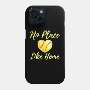 No Place Like Home Softball Phone Case