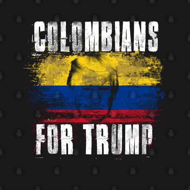 Colombians For Trump - Trump 2020 Patriotic Flag by Family Heritage Gifts