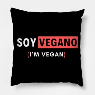 Vegan Spanish art: Soy vegano Pillow