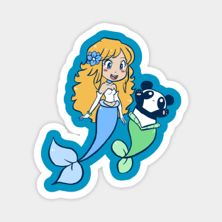 Mermaid and MerPanda Magnet