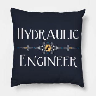 Hydraulic Engineer Decorative White Line Pillow