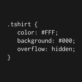 CSS Class Coding Humor Black T-Shirt