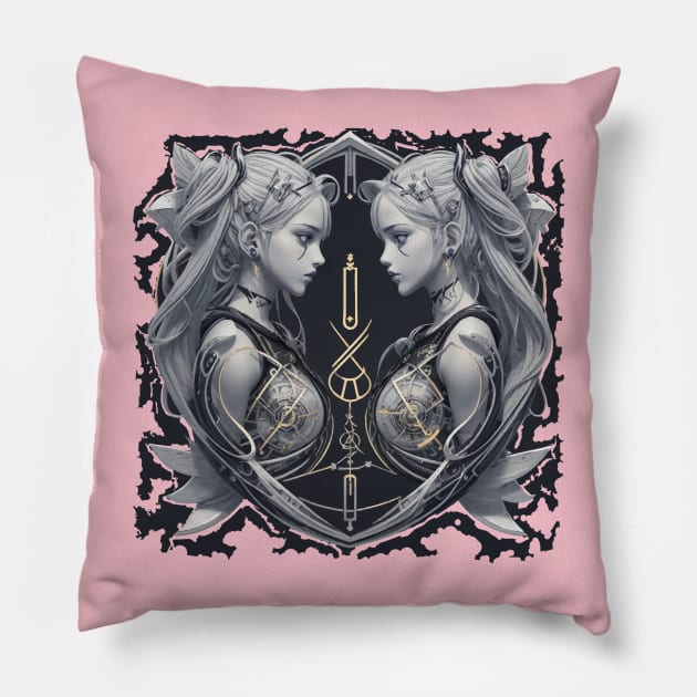 Gemini Pillow by godzilla