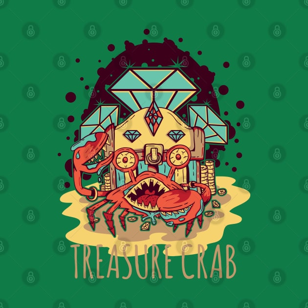 Treasure Crab Illustration by Mako Design 