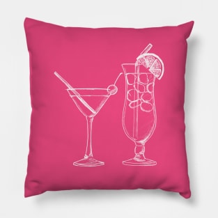 Summer cocktail, beach resort Pillow