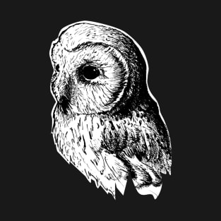 ink owl drawing - vintage style wildlife inspired art T-Shirt