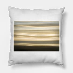 Coastal abstract wavy pattern over horizon Pillow