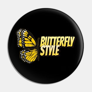 Butterfly Style Yellow Pin