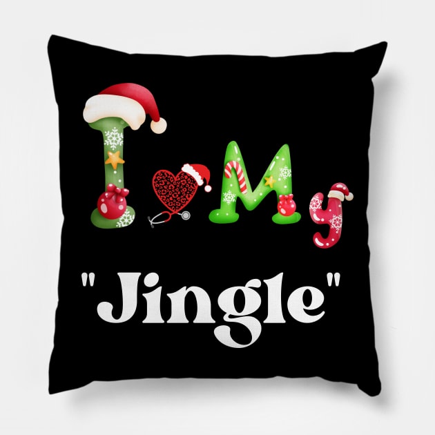 Xmas with "Jingle" Pillow by Tee Trendz