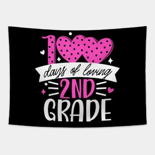 100 Days Of Loving 2Nd Grade 100Th Day Of School Teacher Kid Tapestry