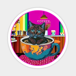 Coffee Time Kitten- Peet Magnet