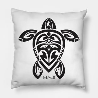 Black Tribal Turtle Tattoo / Maui Pillow