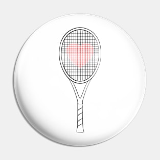 I Love Tennis B Pin