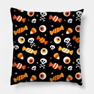 Fun Halloween Candy Corn Skulls Eyeballs Cute Spooky Funny Design New 2019 Pillow