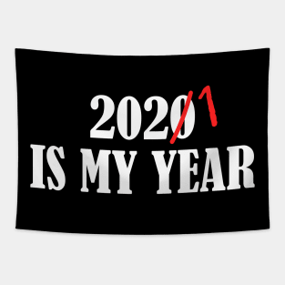 2021 New Year Humor Funny Fail 2020 Present Optimist Tapestry