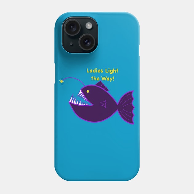 Lady Anglerfish Phone Case by Coconut Moe Illustrations