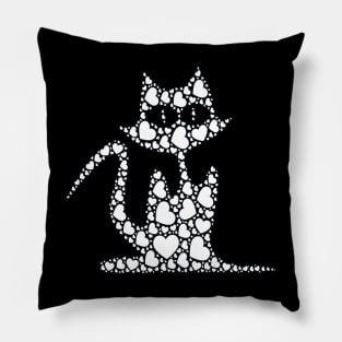 Cat Heart Love Pillow