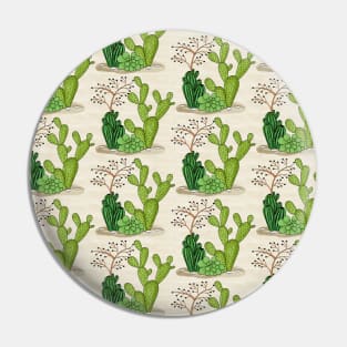 Cactus Pattern Art Pin