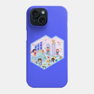 Dollhouse Playground and Happy Kids Phone Case