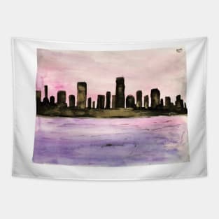 Hazy City Painting Tapestry