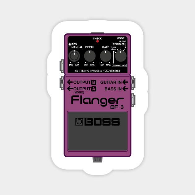 Boss BF-3 Flanger Guitar Effect Pedal Magnet by conform