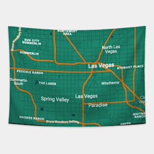 Las vegas green map Tapestry