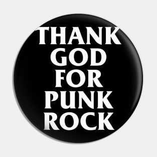 Retro Thank God For Punk Rock Vintage Streetwear Vaporwave Aesthetic Pin