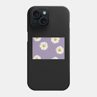 Daisies with purple background Phone Case