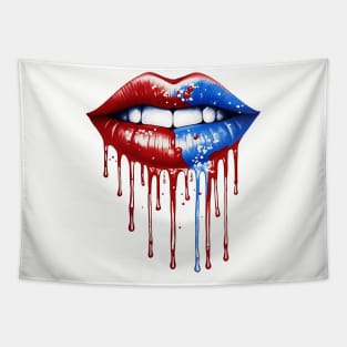 Graphic Lips Tapestry