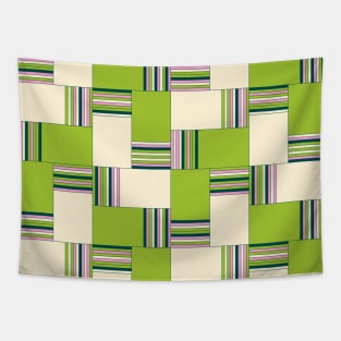 Green Rainbow Tiles Tapestry