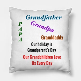 Grandparent’s Day Gifts for Grandfather-Grandpa-Papa-Granddaddy Pillow