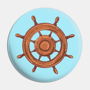Vintage Ship Wheel Pin