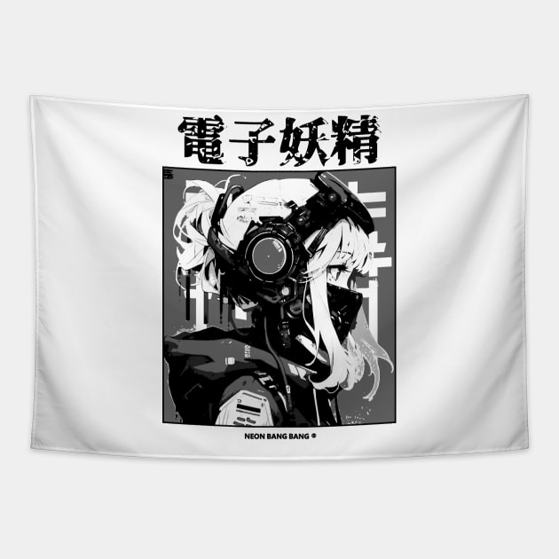 Cyberpunk Anime | Japan Streetwear | Japanese Manga Aesthetic Tapestry by Neon Bang Bang