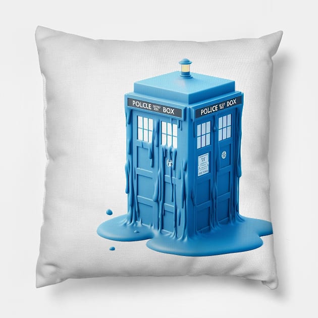 Melting TARDIS Pillow by valsevent