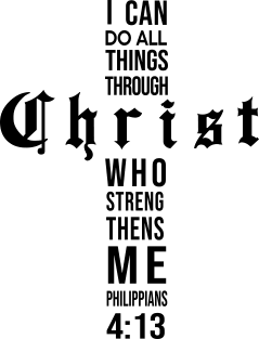 Philippians 4:13 Bible Verse All Through Christ Magnet