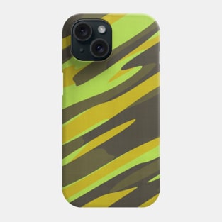 yellow and brown angled camo Phone Case