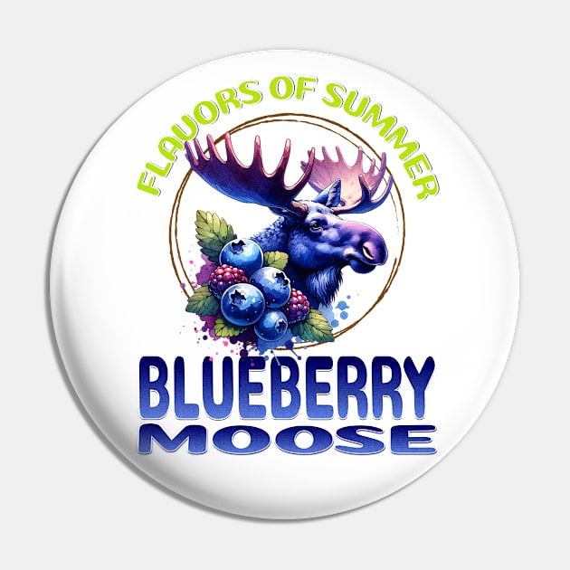 Flavors of Summer: Blueberry Moose Pin by Miriam Designs