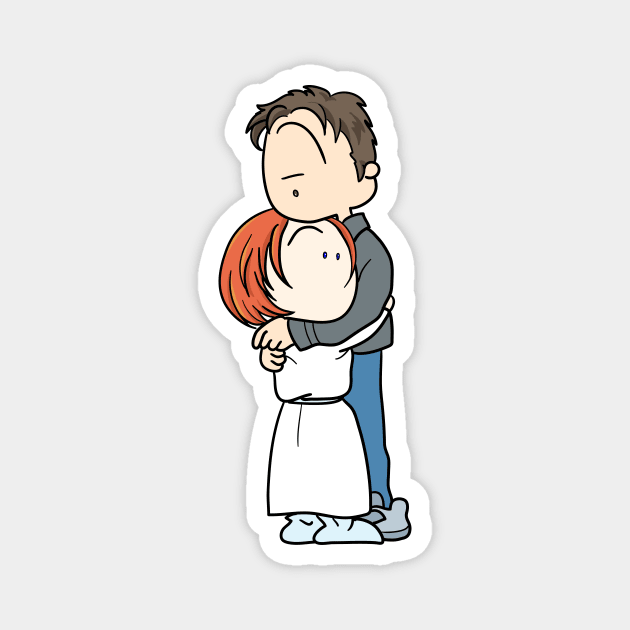 The Hallway Hug Magnet by worrynet