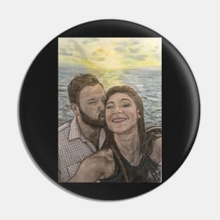 Sunset couple Pin